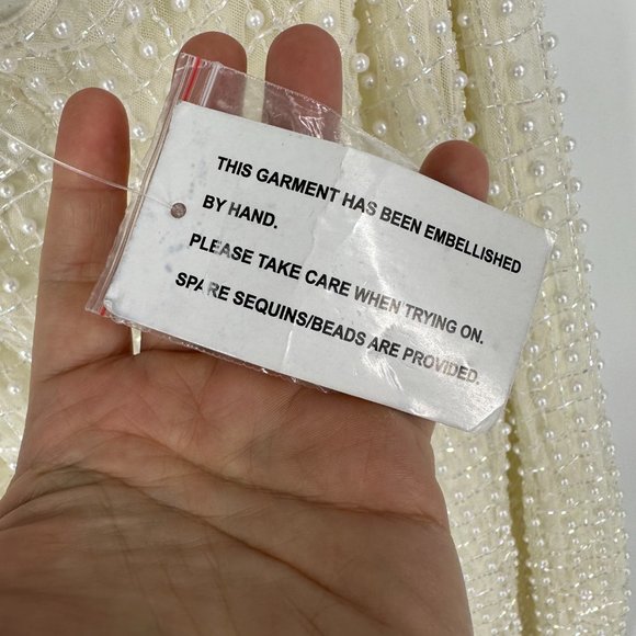 Starlet Pearl Embellished Pencil Midi Skirt Size 12 NWT *flaws* - Picture 10 of 12